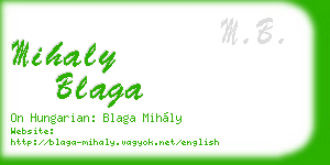 mihaly blaga business card